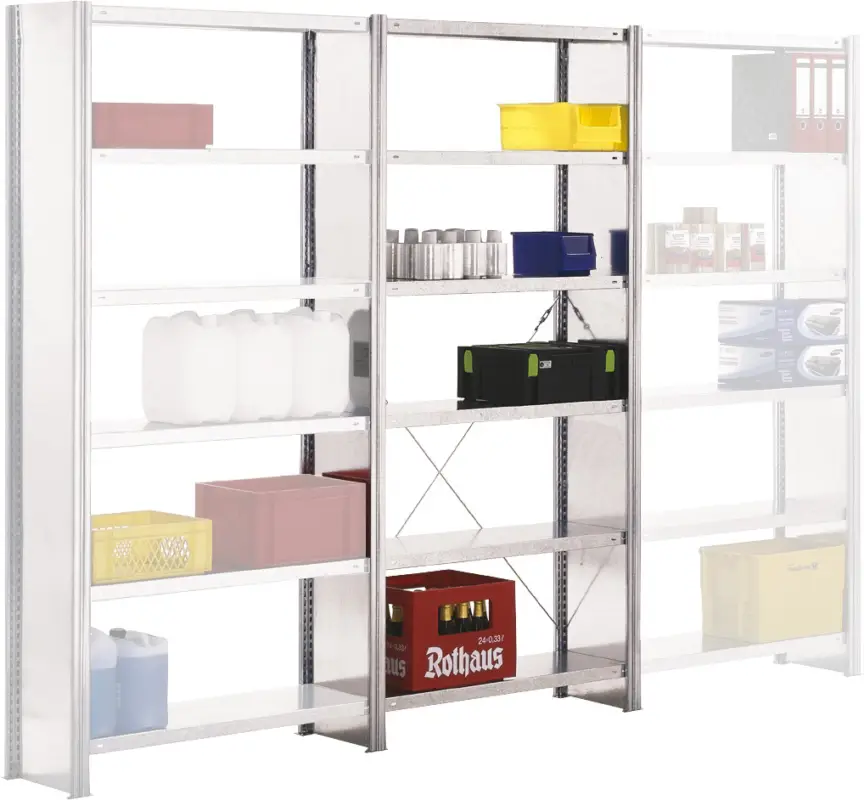 Markenprodukt Regalwerk BERT Lagerregal SW 150 7 Grundfeld 3000 x 1005 x 300 mm