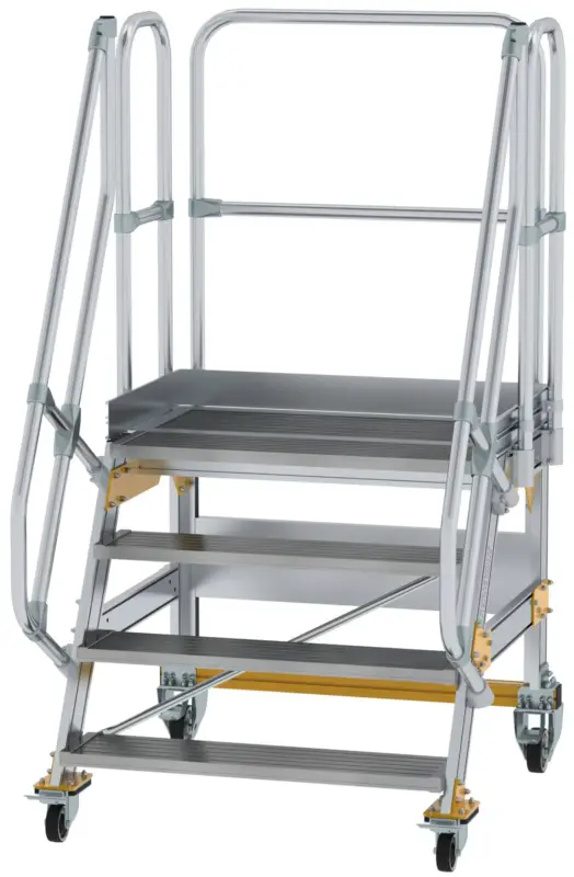 Günzburger Podesttreppe fahrbar 60° 4 Stufen - 1000 mm breit Meistverkauft
