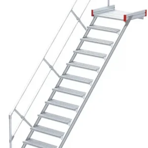 Abverkauf euroline Podesttreppe 45° 13 Stufen - 800 mm