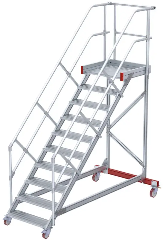 Schneller Versand euroline Wartungsbühne 45° 10 Stufen - 800 mm