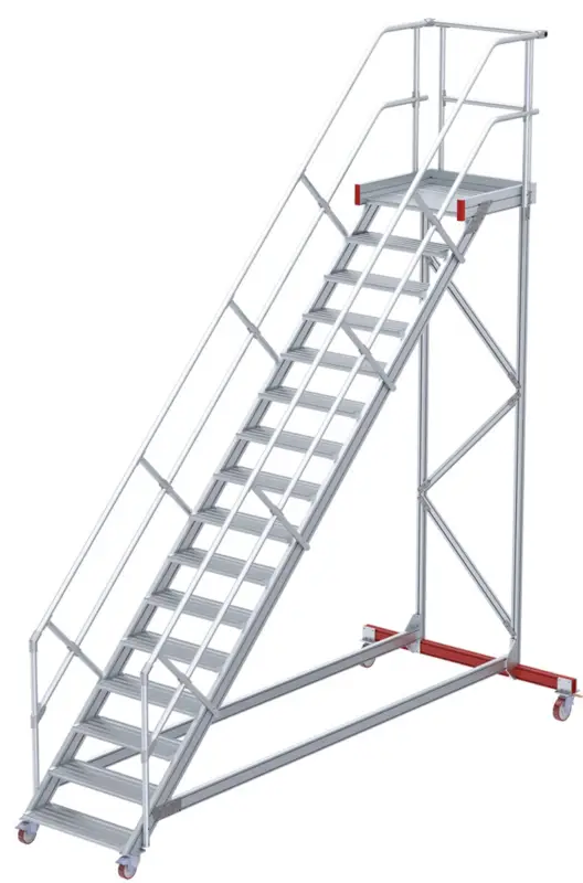 Neue Ware euroline Wartungsbühne 45° 16 Stufen - 800 mm