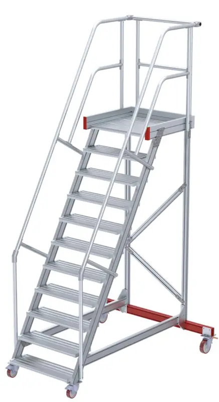 Neue Ware euroline Wartungsbühne 60° 10 Stufen - 600 mm