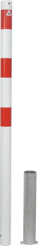 Schake Absperrpfosten H Ø 60 mm ohne Öse weiß rot Neue Ware