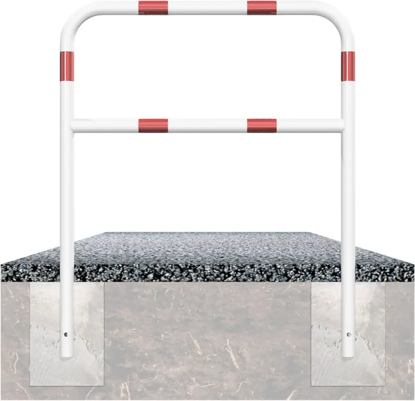 Schake Rohrbügel Stahl mit Querholm OE Ø 48 mm weiß rot - 2500 x 1400 mm Markenprodukt
