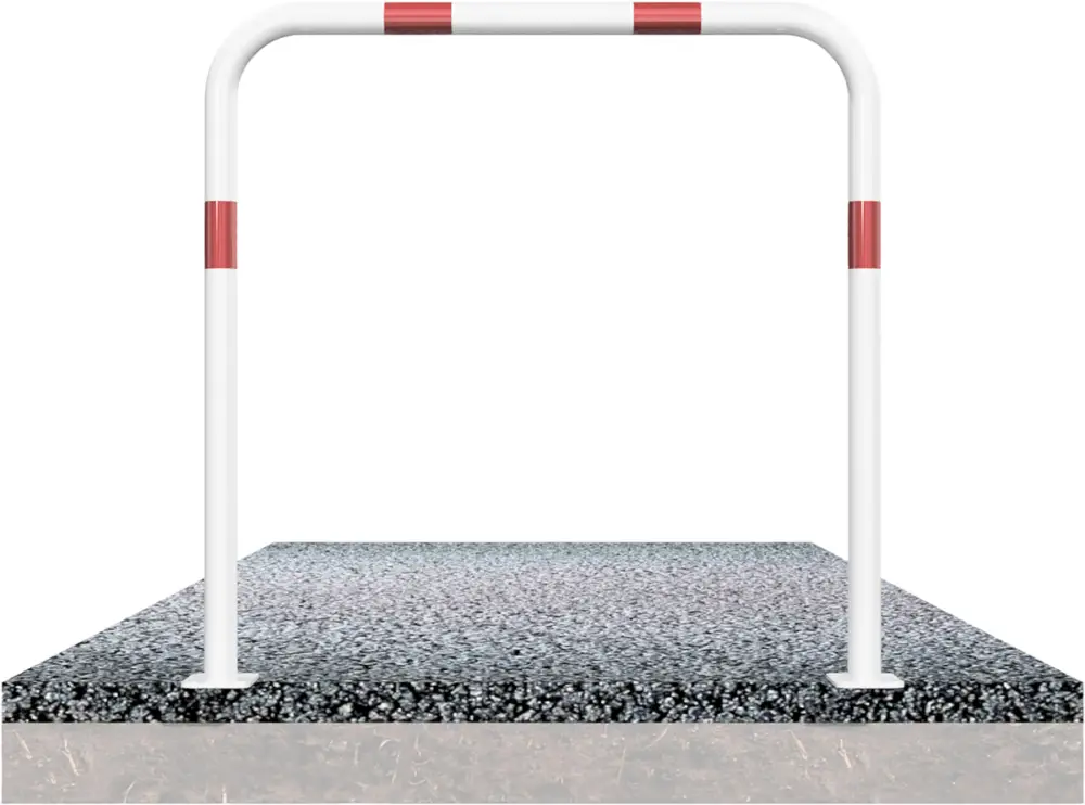 Schnäppchen Schake Rohrbügel Stahl OD Ø 60 mm weiß rot - 1000 x 1000 mm