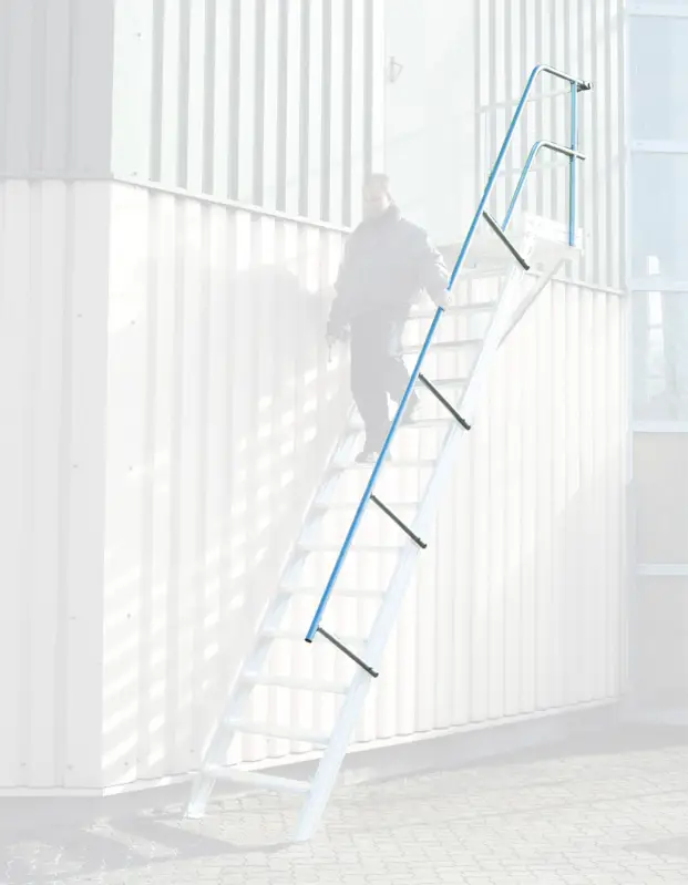 Echt euroline Treppen- Podestgeländer Podesttreppe 45° 15 Stufen