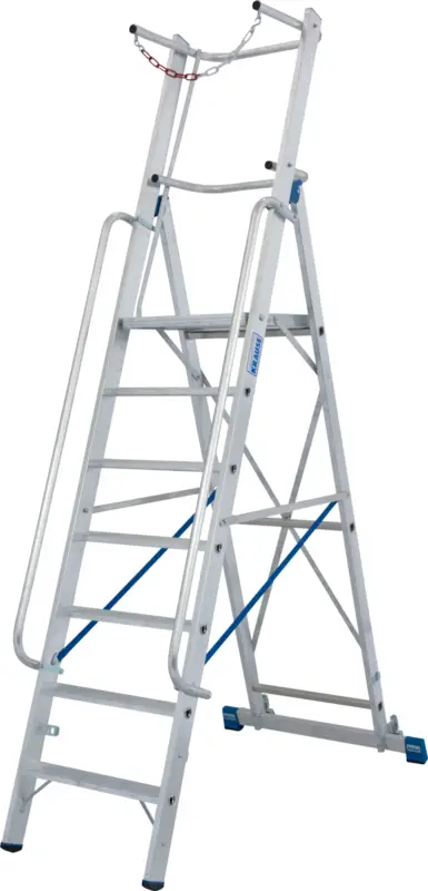 Finale Aktion Krause Alu-Stufenstehleiter mit großer Standplattform SB 7 Stufen