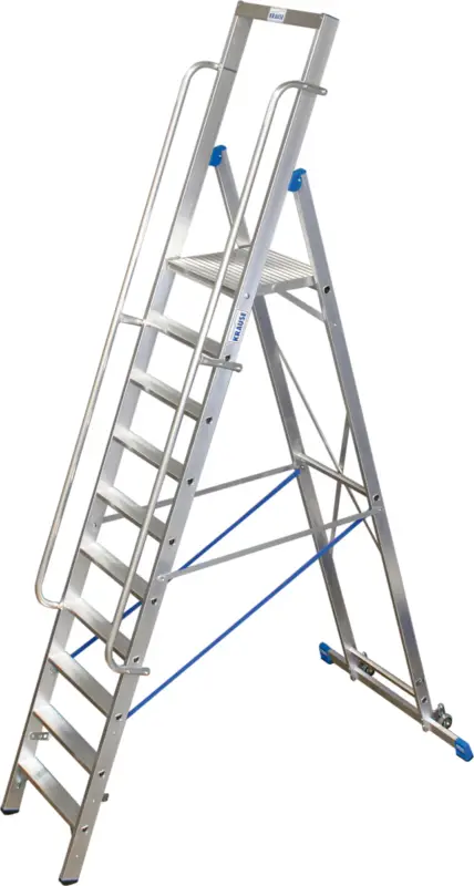 Sonderaktion Krause Alu-Stufenstehleiter mit großer Standplattform 10 Stufen