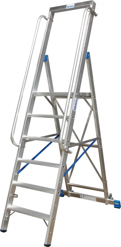 Krause Alu-Stufenstehleiter mit großer Standplattform 6 Stufen Jetzt Kaufen