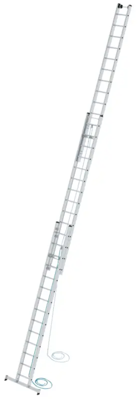 Günstig Günzburger Seilzugleiter nivello Alu 3-teilig 3x14 Sprossen