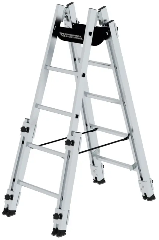 Bestpreis Günzburger Treppenstehleiter Alu 2x5 Sprossen