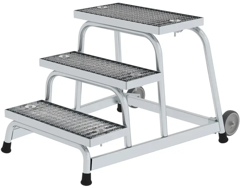 Günzburger Arbeitspodest fahrbar Alu 3 Stufen SG Begrenztes Angebot
