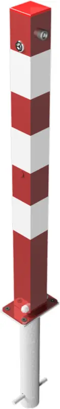Garantierte Lieferung Schake Absperrpfosten UE8Do 70 x 70 mm rot weiß