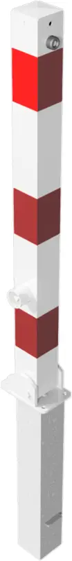 Schake Absperrpfosten UHD 70 x 70 mm weiß rot Kracherpreis