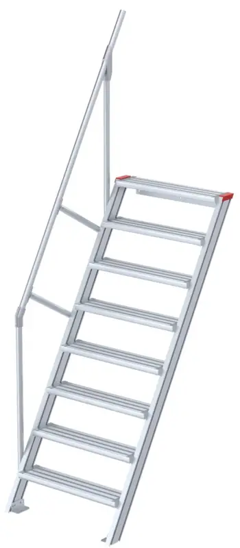 Günstig euroline Alu-Treppe 60° 8 Stufen - 600 mm