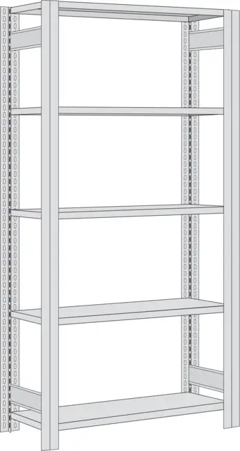 Kracherpreis Regalwerk BERT Lagerregal 250 5 Grundfeld 2000 x 1285 x 300 mm