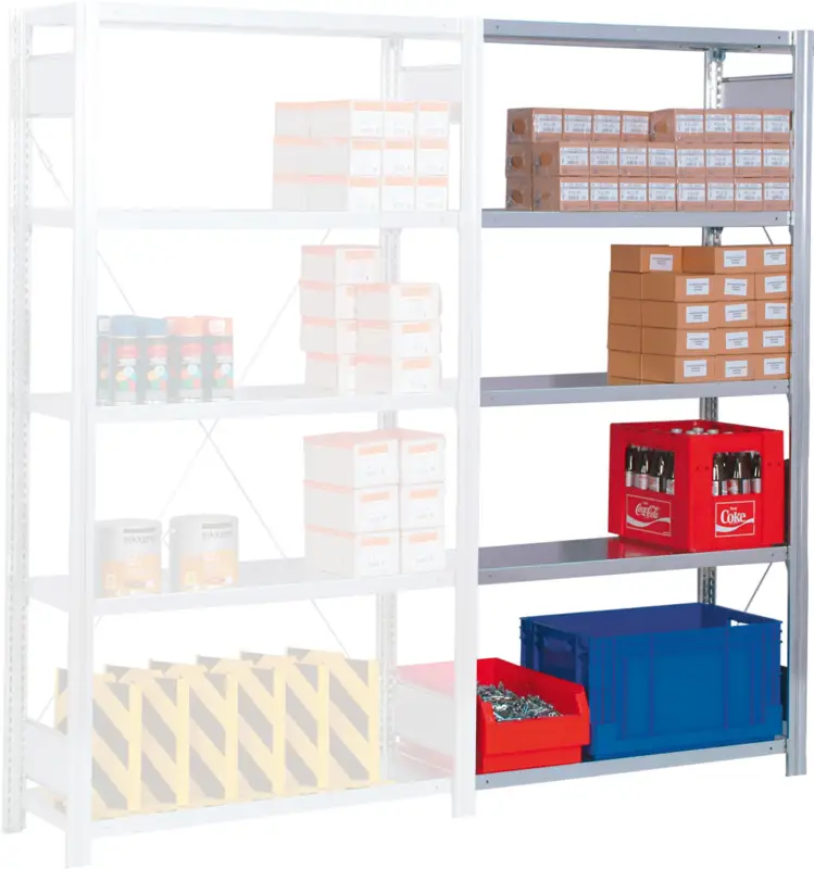 Regalwerk BERT Schwerlastregal 350 7 Anbaufeld 3000 x 1005 x 400 mm Markenprodukt