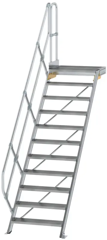 Günzburger Podesttreppe 45° 11 Stufen - 800 mm breit Neue Ware