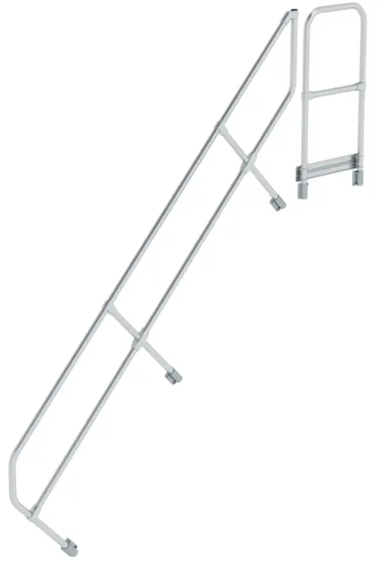 Günzburger Treppen- Podestgeländer Podesttreppe 45° 10 Stufen Nur Heute