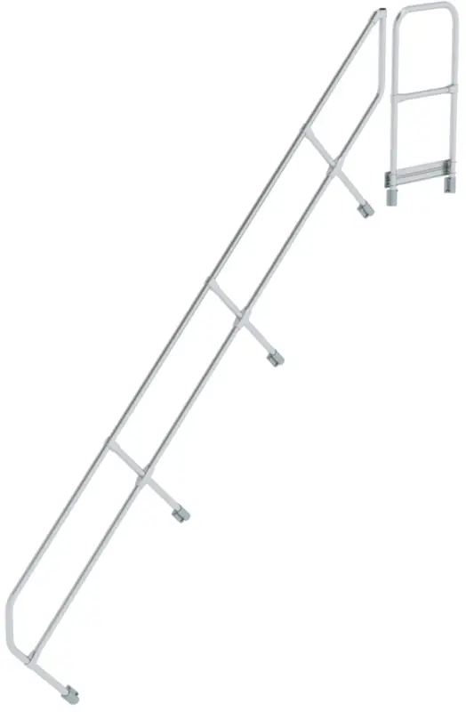Günzburger Treppen- Podestgeländer Podesttreppe 45° 13 Stufen Markenprodukt