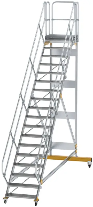 Top-Preis Günzburger Podesttreppe fahrbar 45° 19 Stufen - 800 mm breit