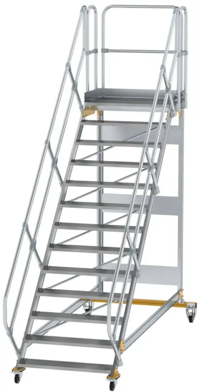 Sale Günzburger Podesttreppe fahrbar 45° 13 Stufen - 1000 mm breit