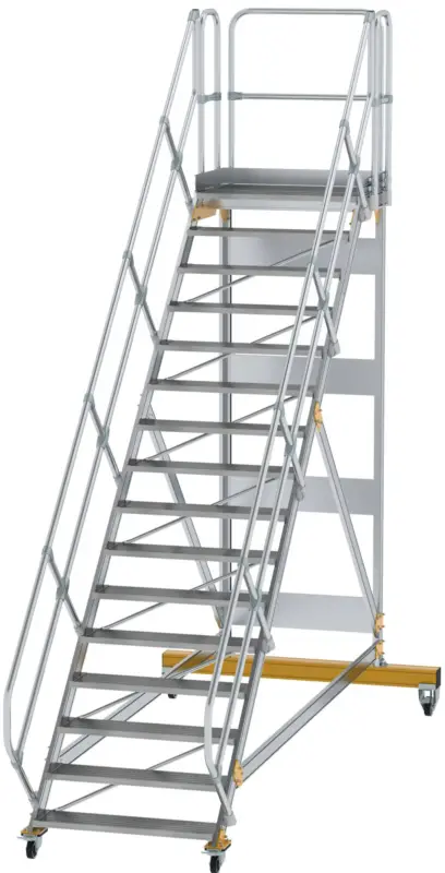 Garantierte Lieferung Günzburger Podesttreppe fahrbar 45° 16 Stufen - 1000 mm breit