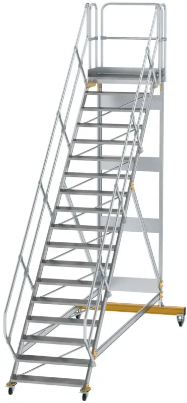 Beliebt Günzburger Podesttreppe fahrbar 45° 19 Stufen - 1000 mm breit