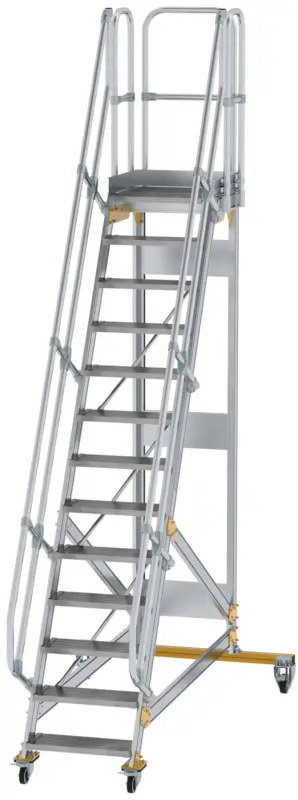 Saisonangebot Günzburger Podesttreppe fahrbar 60° 13 Stufen - 600 mm breit