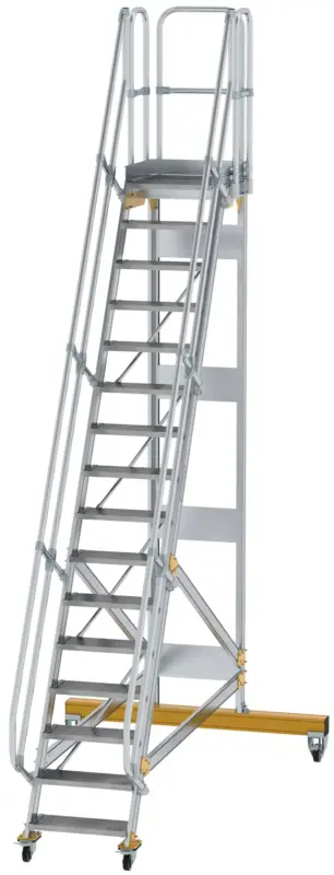 Günzburger Podesttreppe fahrbar 60° 16 Stufen - 600 mm breit Aktuell