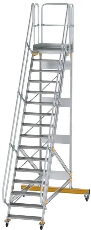 Günzburger Podesttreppe fahrbar 60° 16 Stufen - 800 mm breit Rabatt