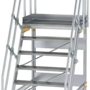 Direkt Vom Hersteller Günzburger Podesttreppe fahrbar 60° 7 Stufen - 1000 mm breit