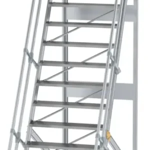 Bestpreis Günzburger Podesttreppe fahrbar 60° 13 Stufen - 1000 mm breit