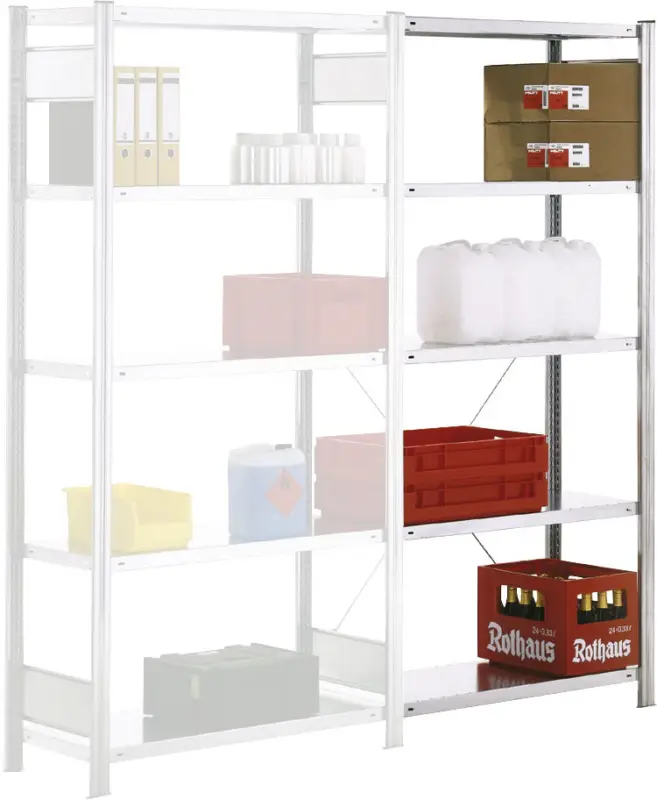 Mega-Angebot Regalwerk BERT Lagerregal 150 5 Anbaufeld 2000 x 1285 x 400 mm