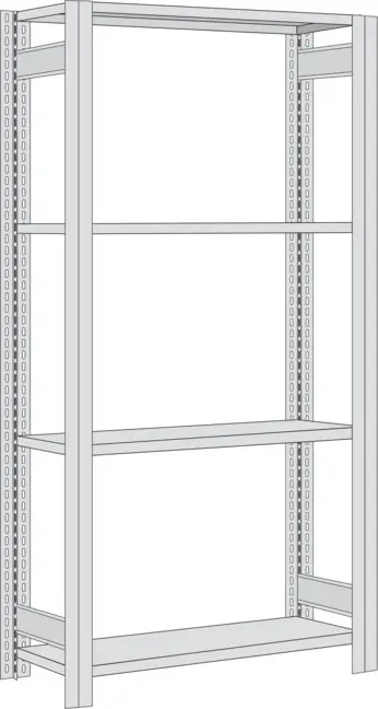 Regalwerk BERT Regal 150 4 Grundfeld 2000 x 875 x 500 mm Knallerangebot