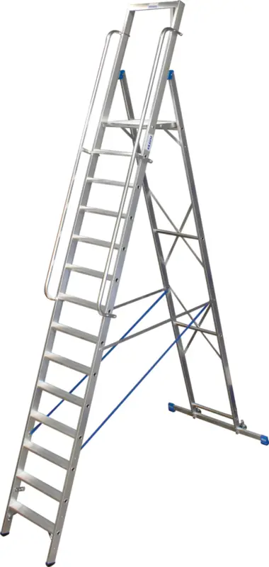 Sofort Bestellen Krause Alu-Stufenstehleiter mit großer Standplattform 14 Stufen