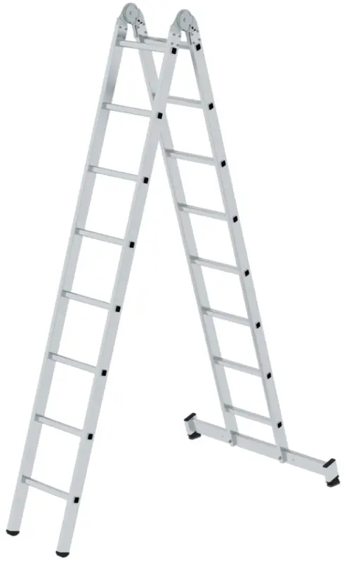Günzburger Klappleiter nivello Alu 2-teilig 2x8 Sprossen Top-Preis