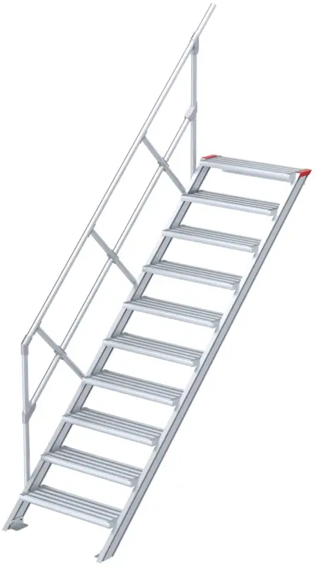 euroline Alu-Treppe 45° 10 Stufen - 1000 mm Finale Aktion