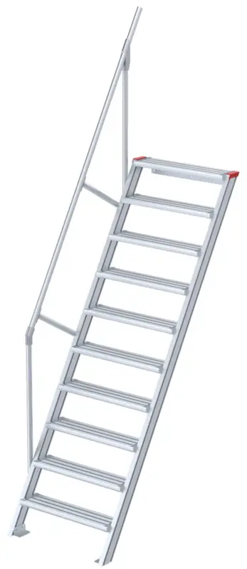 euroline Alu-Treppe 60° 10 Stufen - 800 mm Neue Kollektion