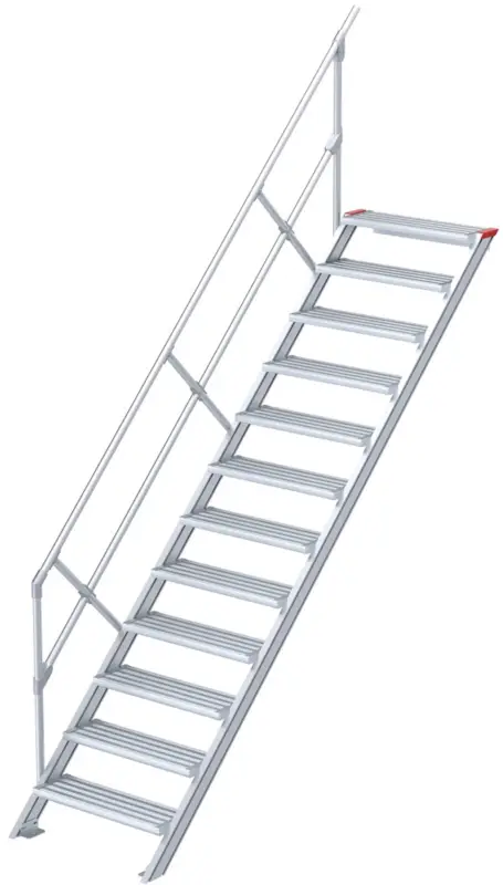 Echt euroline Alu-Treppe 45° 12 Stufen - 600 mm