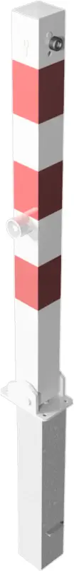 Ausverkauf Schake Absperrpfosten UHPoD 70 x 70 mm weiß rot