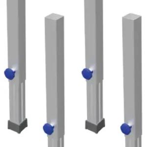 Bütec Teleskopbeine 55 x 50 mm - 0,80-1,30 m Top-Angebot