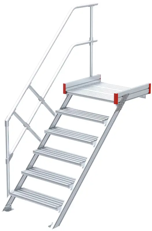 Solange Der Vorrat Reicht euroline Podesttreppe 45° 6 Stufen - 1000 mm