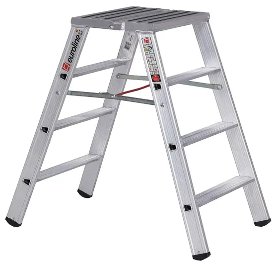 Sofort Bestellen euroline Stufenstehleiter PREMIUM Alu 2x4 Stufen