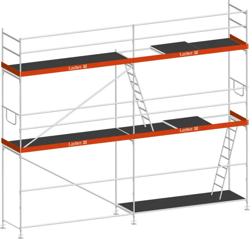 Saisonangebot Layher Blitz Gerüst 70 Alu mit Robustboden 38 m²