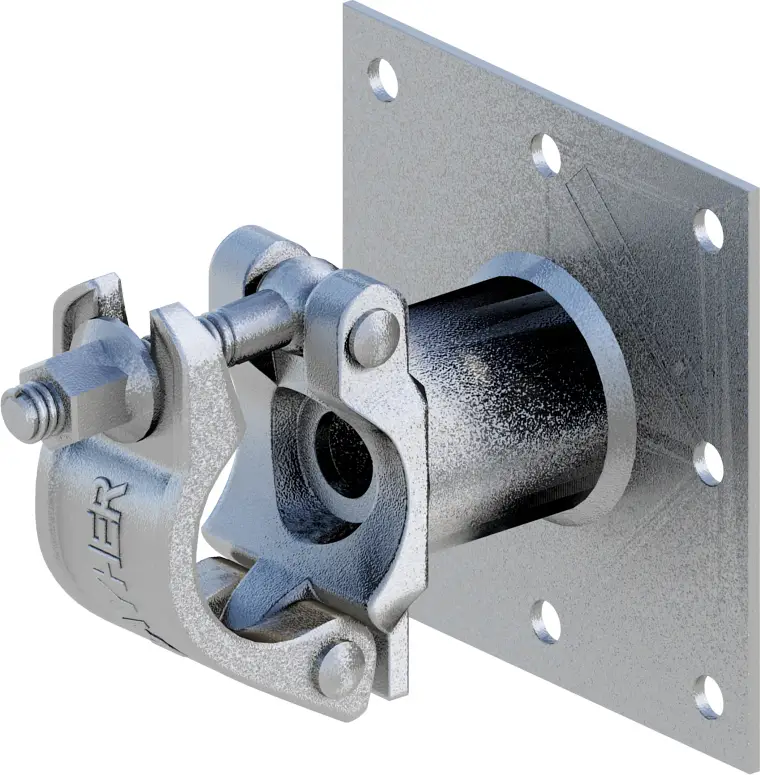 Mega-Angebot Layher Halbkupplung mit Platte SW 19