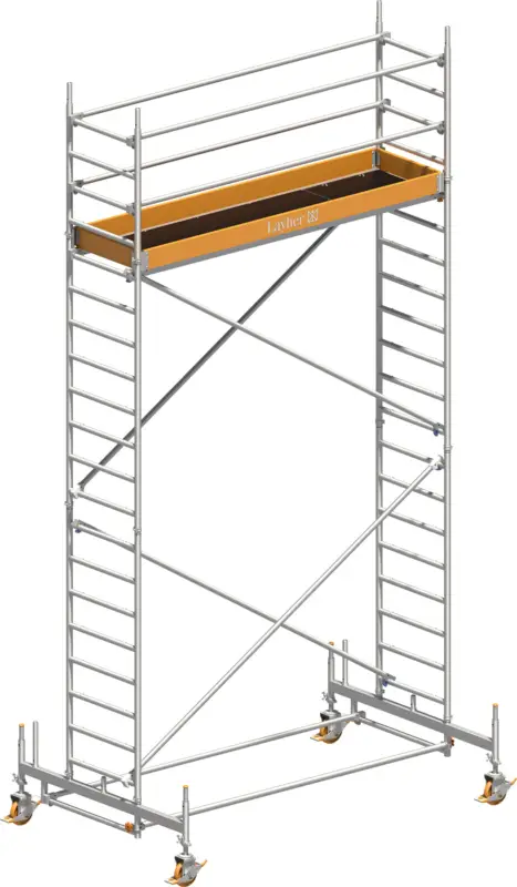Neu Im Sortiment Fahrgerüst Layher Uni Standard 1104 mit Geländer-Optimierung