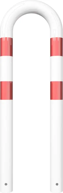 Neuheit Schake Rundbügel Stahl OE Ø 76 mm weiß rot - 400 x 1000 mm