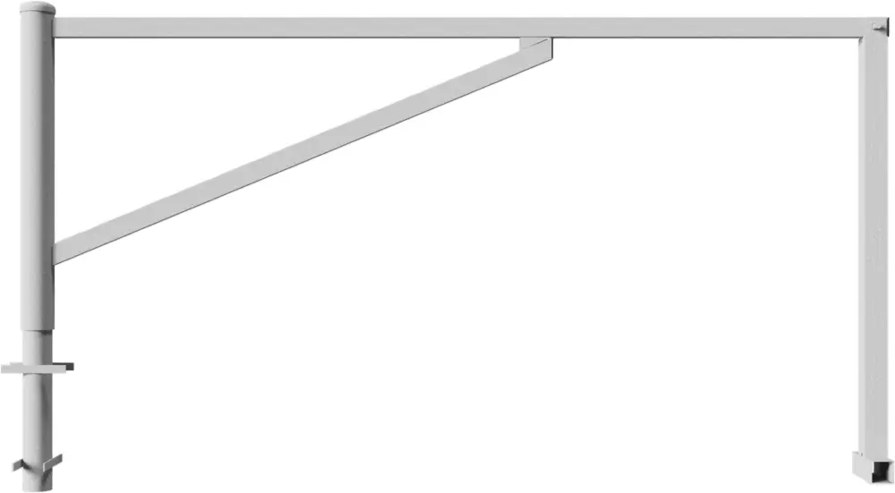 Schake Drehschranke mit 2 Auflagestützen - Schrankenbaum 60 x 40 mm OEV verzinkt - 2500 mm Knallerangebot