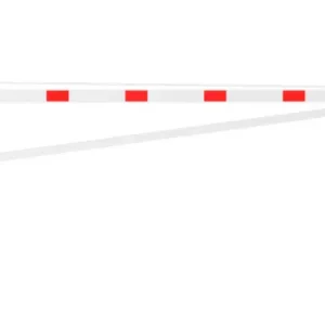 Versand Am Gleichen Tag Schake Drehschranke mit Auflagestütze - Schrankenbaum 100 x 50 mm OEP weiß rot - 6000 mm